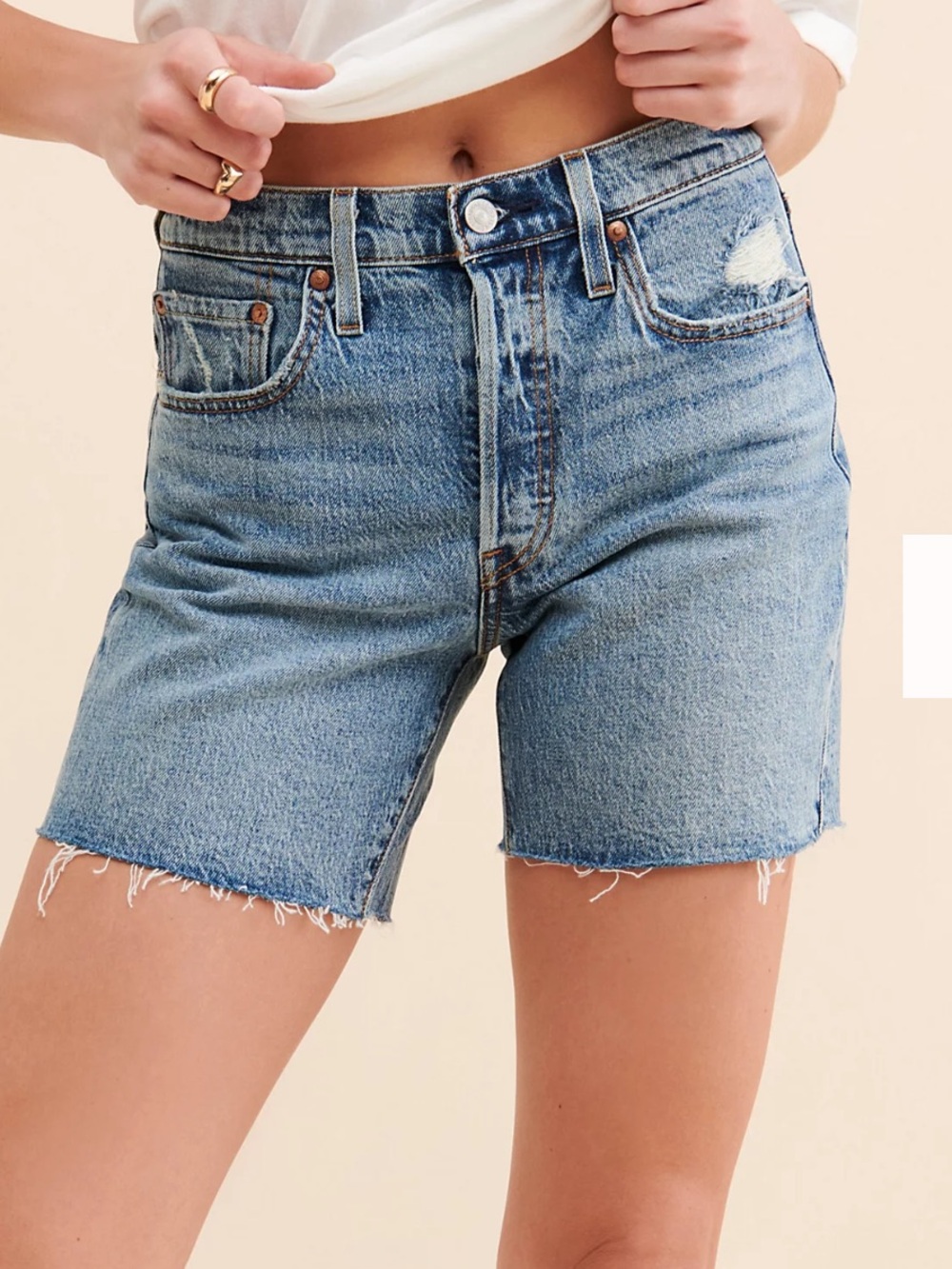Levi's Women Blue premium Denim Cut-Off Shorts size 28 EUC